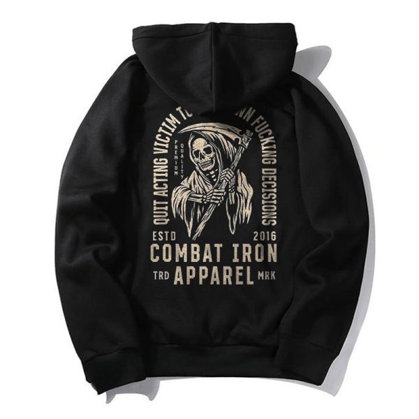 Quit Acting Victim Your Own Fucking Decisions Skeleton Hoodie